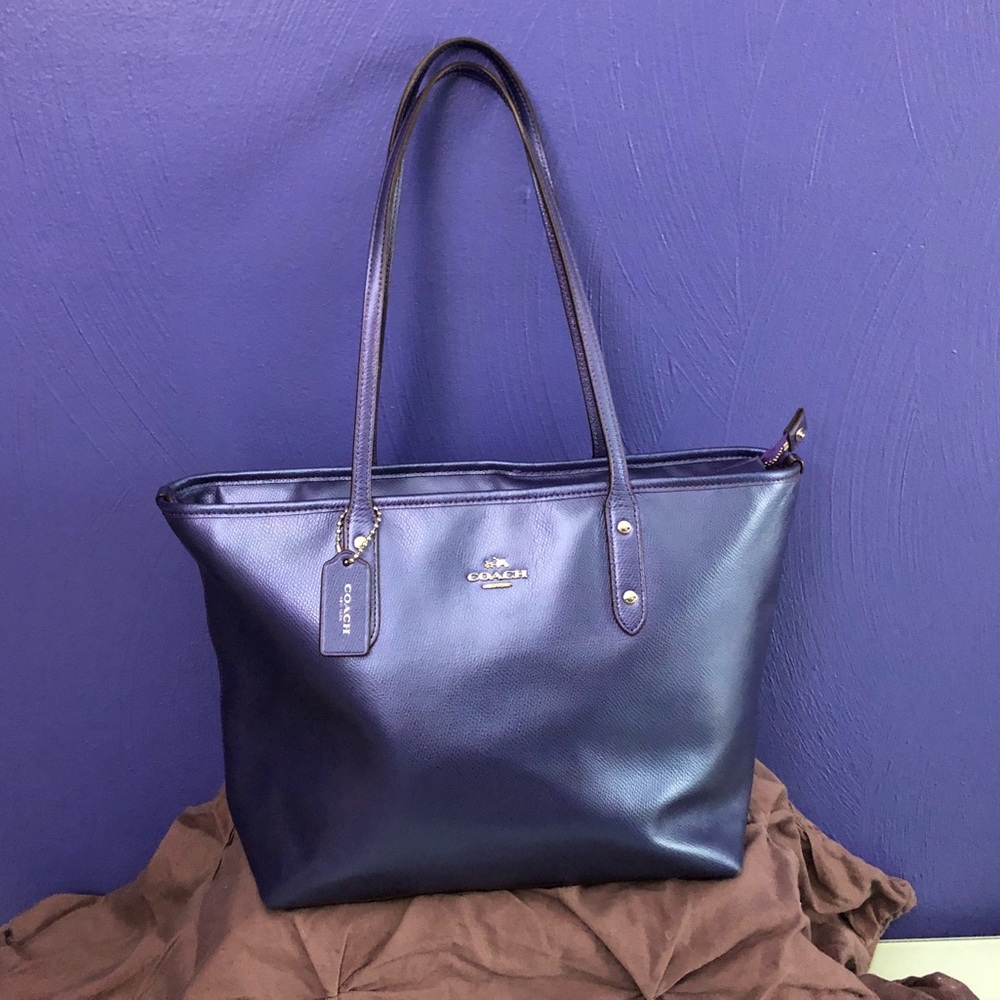 Blue Coach Shoulder Bag